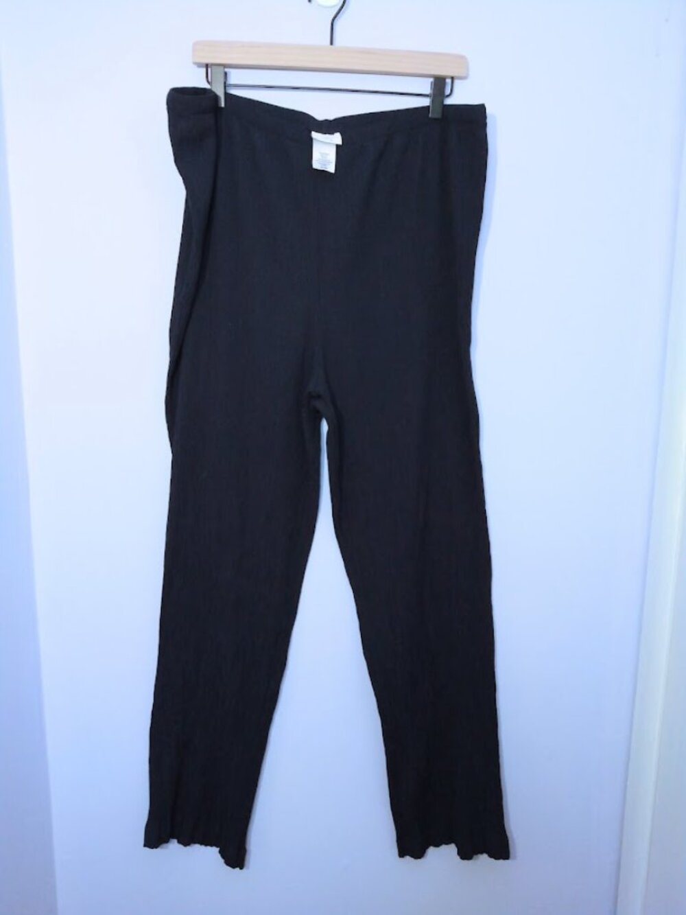 Jaclyn Smith Crinkle Gauze Wide Leg Pants Navy XXL High Rise Lifestyle Fit Kmart